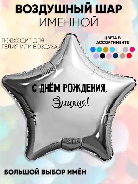 Partymaker Воздушный шар с именем Эмилия