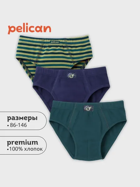 Pelican Трусы для мальчика слипы детские брифы малыша хлопок