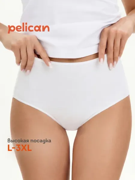 Pelican Трусы женские плавки хлопок высокая посадка