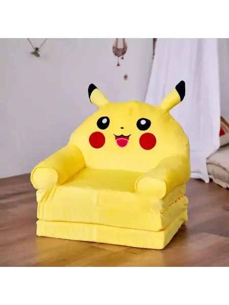 Кресло детское мягкое диванчик трансформер "Pikachu"