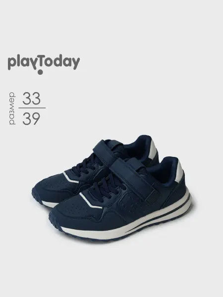 PlayToday Кроссовки подростковые спортивные на липучках на физкультуру