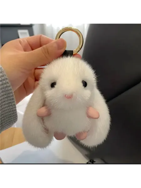 My plush Toys Мягкая игрушка - брелок Заяц пушистый