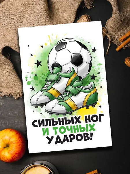 Podarkoz Открытка на день рождения футболисту