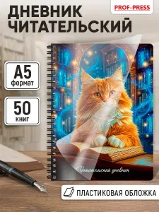 Читательский дневник для школьников и взрослых с обложкой Prof-Press