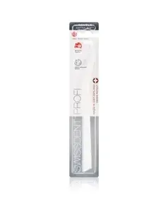 Профессиональная зубная щетка Swissdent Profi, мягкая, цвет белый с белой щетиной