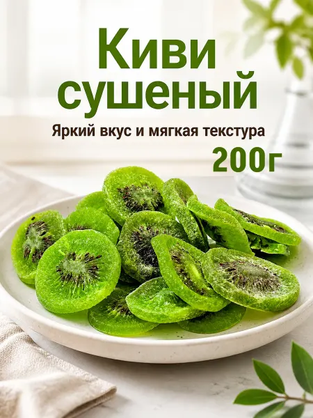 Фруктополис Киви сушеный кружочками для перекусов и к чаю