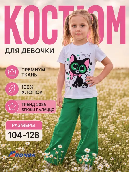 Детский трикотаж RONDA Костюм брюки палаццо