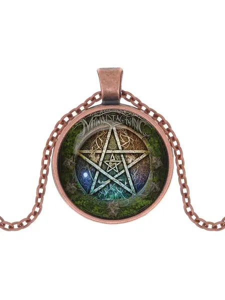 Runes&Gems Кулон-амулет с цепочкой и подвеской Викканский пентакль