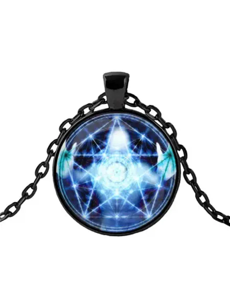 Runes&Gems Кулон-амулет с цепочкой и подвеской Пентакль