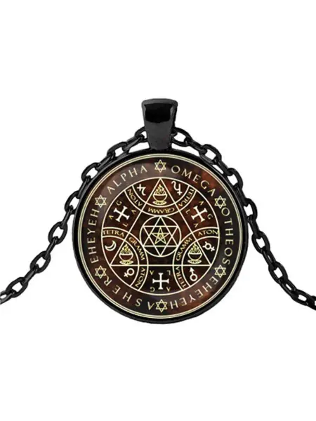Runes&Gems Кулон-амулет с цепочкой и подвеской Тетраграмматон