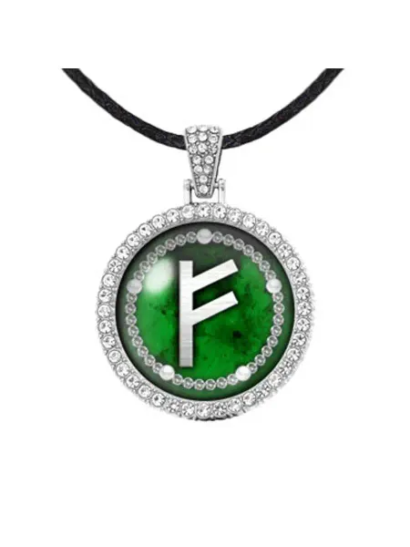 Runes&Gems Кулон-амулет на шею с подвеской Феху