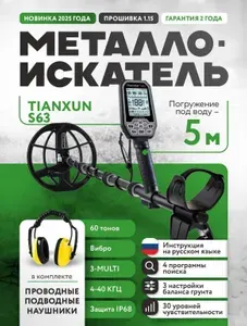 Металлоискатель Tianxun S63 + наушники Skycruiser