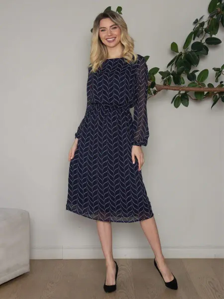MK Sale Платье миди подчеркивающее талию