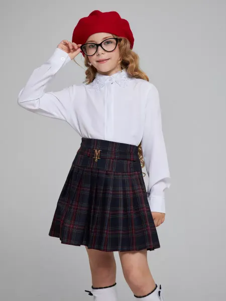 School world Юбка в складку на резинке школьная