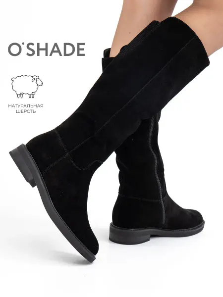 O`SHADE Сапоги женские зимние высокие замшевые
