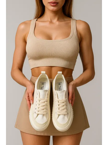 ZM shoes Тканевые кеды женские на высокой подошве