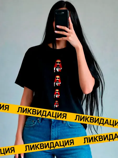 SigmaPrint Футболка с принтом матрешки хлопок