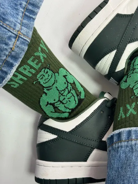 SUPER SOCKS Высокие носки с принтом прикольные смешные
