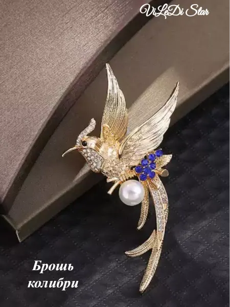 ViLeDi Star Брошь бижутерия Колибри
