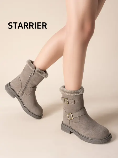 STARRIER Ботинки женские зимние замшевые