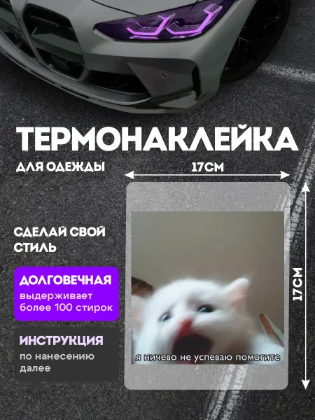 Stickme Термонаклейка на одежду прикол котики