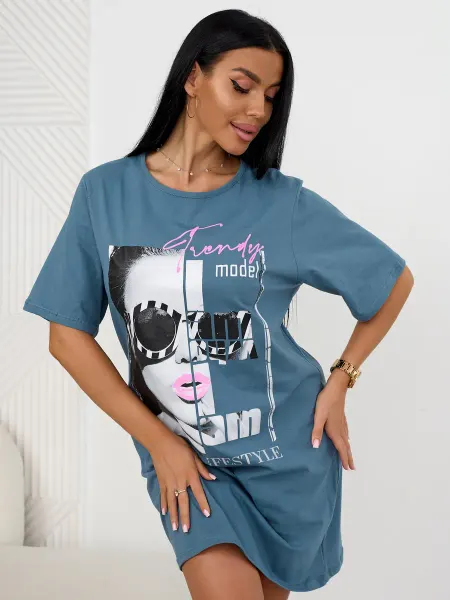 Stile XXL Туника платье домашняя хлопок большие размеры