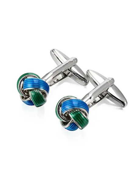 TITAN STYLE Запонки мужские трехмерные в виде клубка изогнутых форм