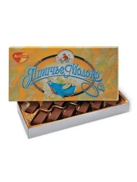 РОТ ФРОНТ Конфеты в коробке шоколадные Птичье Молоко, 160 гр
