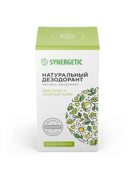 Натуральный дезодорант Synergetic бергамот - зеленый лайм
