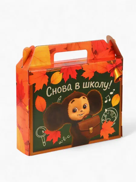 ЧЕБУРАШКА Коробка подарочная складная Снова в школу