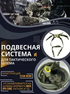 Подвесная система для шлема тактического Team Wendy ; Система подвески для шлема
