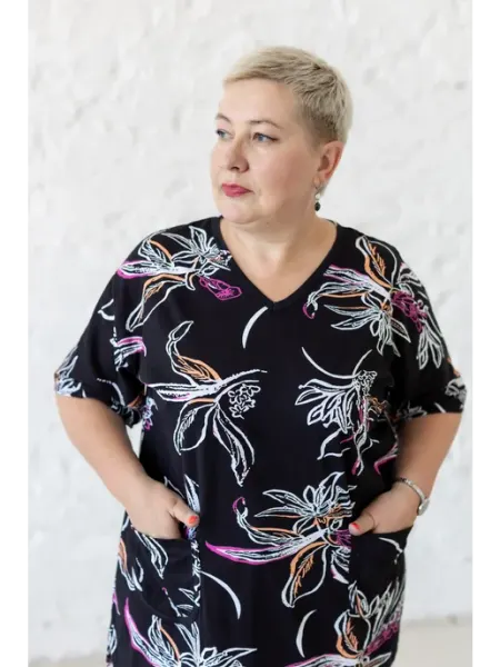 Wakas Textile Футболка домашняя больших размеров с карманами