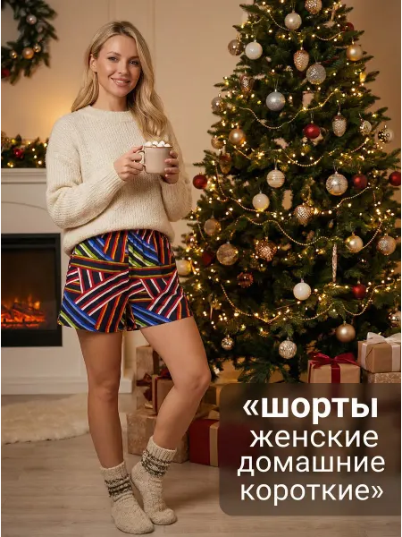 Wakas Textile Шорты домашние трикотажные велюровые теплые