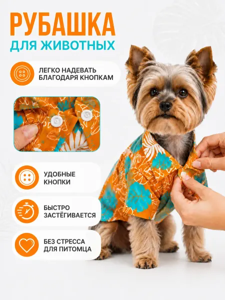 Пижон Майка для собак мелких пород кошек рубашка XS