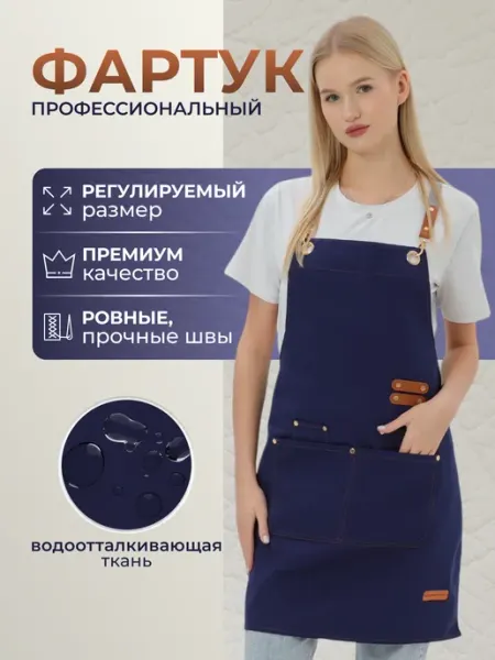 ФартКом Красивый кухонный фартук парикмахерский и мастера маникюра