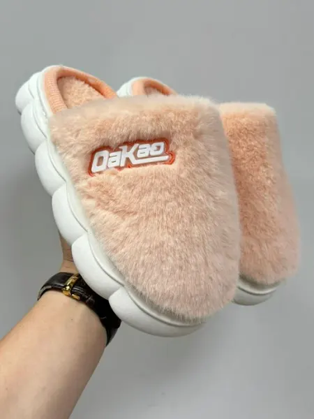 V&H Мягкие тапочки домашние милые плюшевые теплые