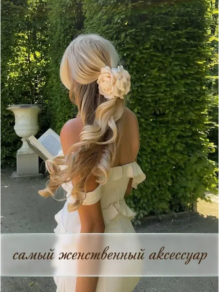WOWberries Краб бант цветок роза, заколки y2k