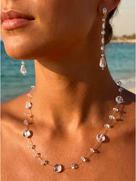 WOWberries Колье капли воды и серьги комплект