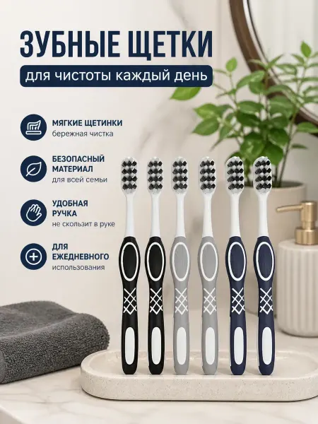 Xiaomi Зубные щетки средней жесткости классические
