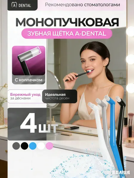 Xiaomi Щетка зубная мягкая в футляре набор 4 шт