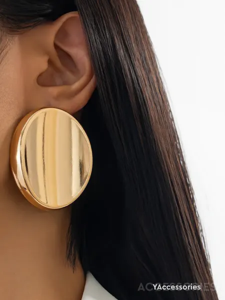 YAccessories Серьги крупные круглые золотистые бижутерия