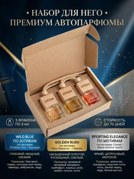 ZEФIRKO Ароматизатор в машину автопарфюм унисекс