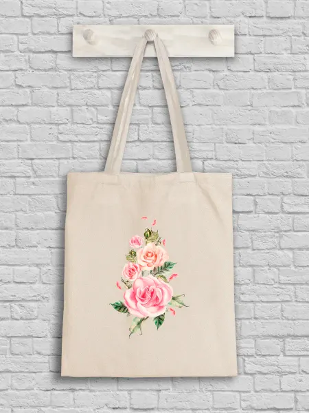 Каждому Своё Сумка Шоппер Цветы Розы Акварель Романтика Текстиль Подарок