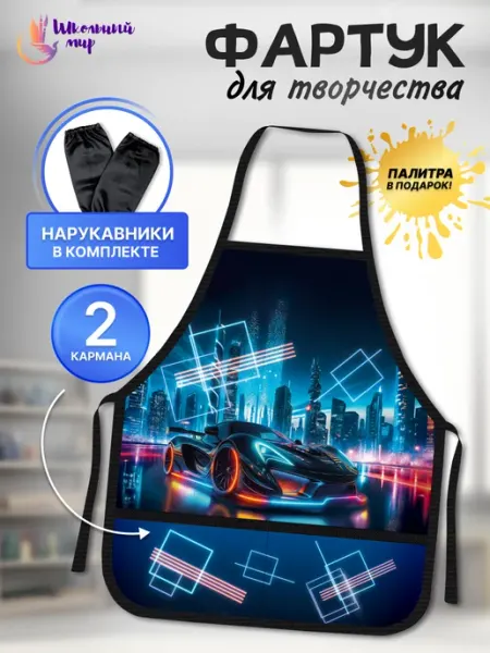 ШКОЛЬНЫЙ МИР Фартук и нарукавники для рисования для мальчика в школу