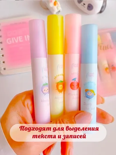 Пастельные текстовые маркеры, фломастеры, мини текстовыделители, хайлайтер для текста, 4 шт