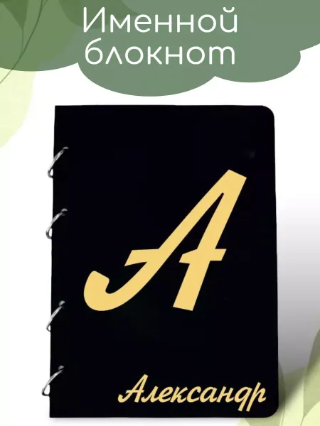 Вики Ник Деревянный блокнот именной Александр