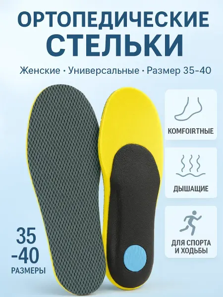 Мани Ортопедические стельки с амортизацией и поддержкой стопы