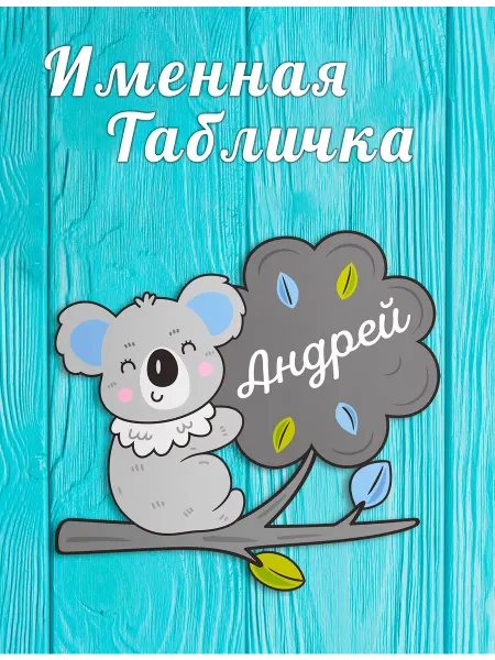 БОНПРЕ Именная табличка в детскую Андрей