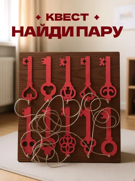 Реквизит аниматора квест-игра "Планшет с ключами" Найди пару