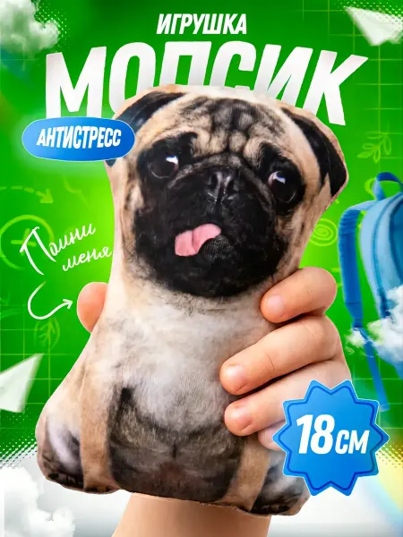 Винрайз Дизайн Игрушка антистресс мягкая Мопс